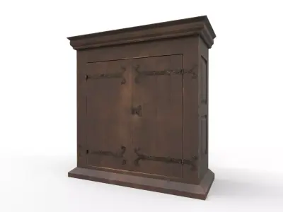 16th century basic cabinet Low-poly 3D model
