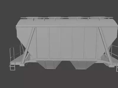 Industrial Railroad Hopper Car Body 3D model
