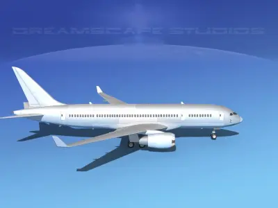 Boeing 787-8 Bare Metal 3D model