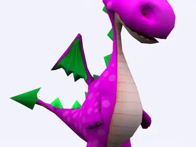 Toonpets dragons Low-poly 3D model