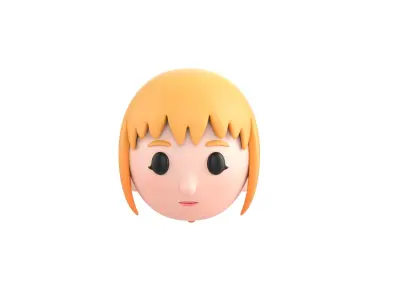 Prop294 Girl Head 3D model