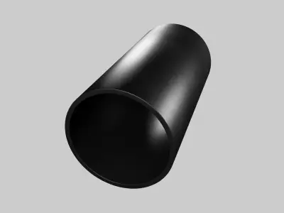 Technical HDPE pipes highpoly 3D model