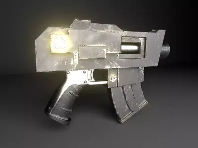 Bolt Pistol Low-poly 3D model
