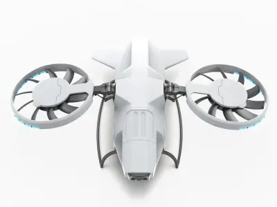 Cargo Quadrocopter  Dron Concept 03 3D model