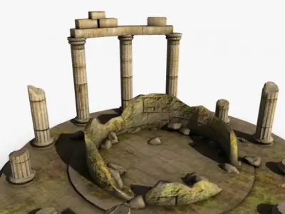 Ancient temple ruins 3D model