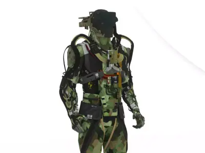 Cyber Assault Robot Soldier 3D Model Low-poly 3D model