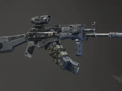 SCIFI - RECON SOLDIER Low-poly 3D model