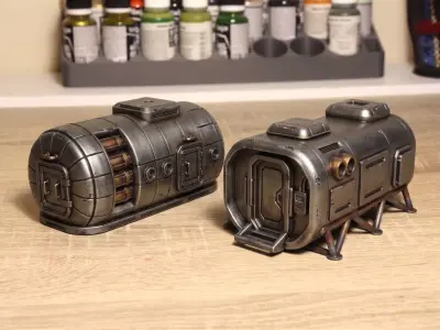 sci-fi modular houses 3D print model