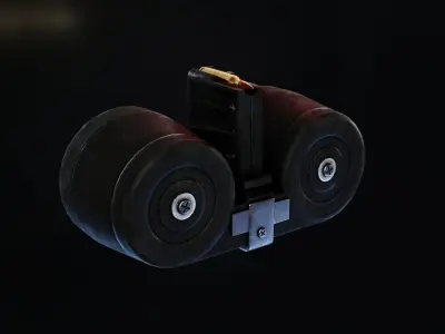 HK XM8 G36 Drum Magazine Low-poly 3D model