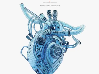 Robotic heart 3D 3D model