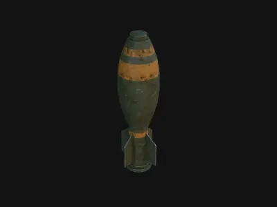 Torpedo old bomb Low-poly 3D model