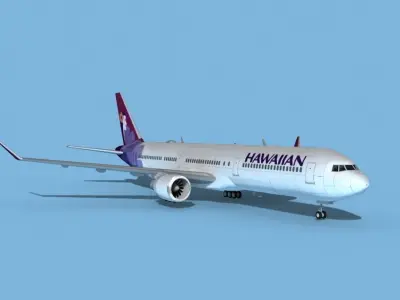 Boeing 767-400 Hawaiian 3D model