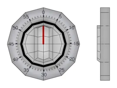 Kitchen Timer Prop 3D Model Free low-poly 3D model