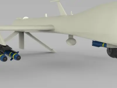 Predator Drone Low-poly 3D model