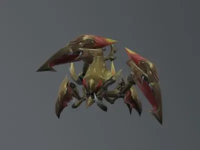 Golden Knight Spider Low-poly 3D model