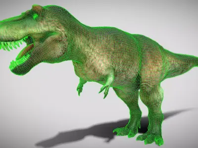 Tyrannosaurus rex Scotty Low-poly 3D model