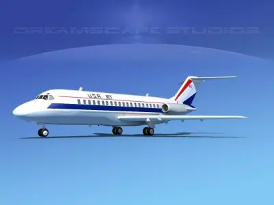 Douglas DC-9-15 USA Jet 3D model