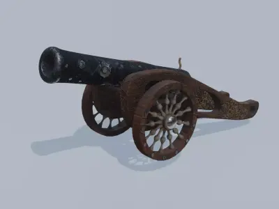 Cannon old Free low-poly 3D model