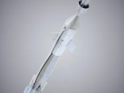 Military Missle Low-poly 3D model