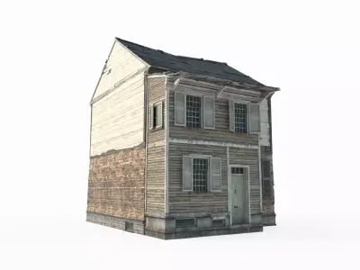 17th century urban buildings and houses 3D model