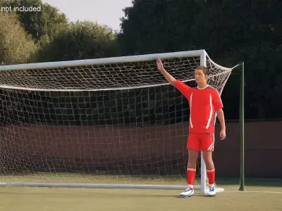 Male Soccer Player in Sportswear Rigged 3D model