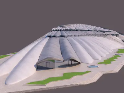 0126 - Bird Wing Building 3D model