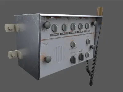 Radio military marine station Free low-poly 3D model