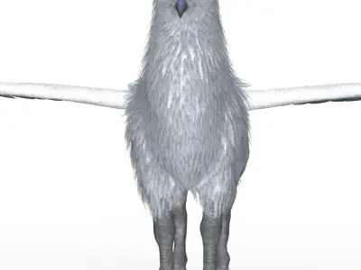 Fantasy Hippogriff  Low-poly 3D model