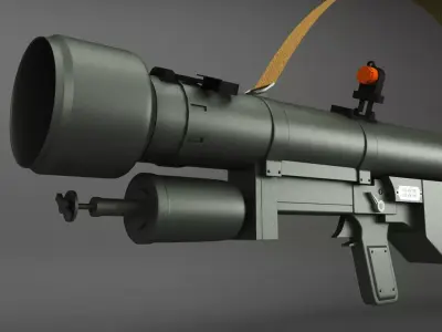 SA-7 Grail Rocket Launcher low poly Low-poly 3D model