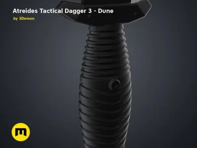 Atreides Tactical Dagger 3 - Dune 3D print model