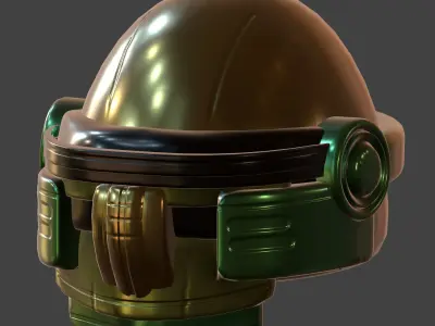 Gas mask helmet 3d model scifi Low-poly  Low-poly 3D model 552
