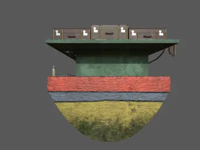 Stylized Fisherman Boat Low-poly 3D model