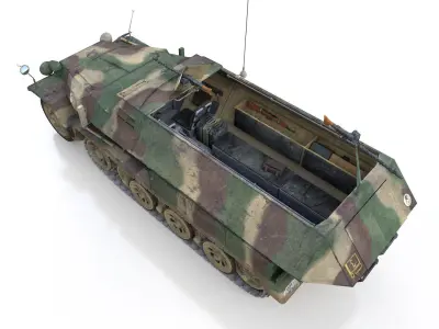 SDKFZ 251 - Ausf C - Half-track - PGLR901 3D model