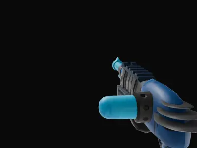 Stylized Sci-Fi Battle Weapons Freeze Gun  Low-poly 3D model