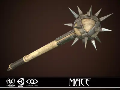 Mace 08 Low-poly 3D model
