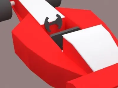 Low Poly Racing Car Free low-poly 3D model