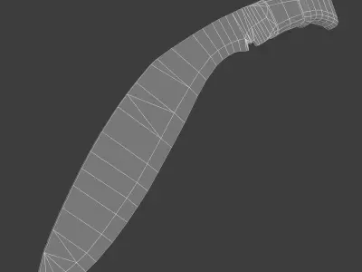 Regimental kukri knife 3D model