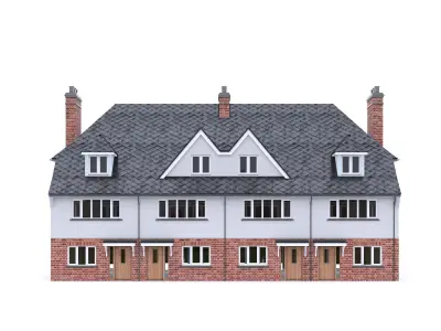 English Brick House 10 Low-poly 3D model