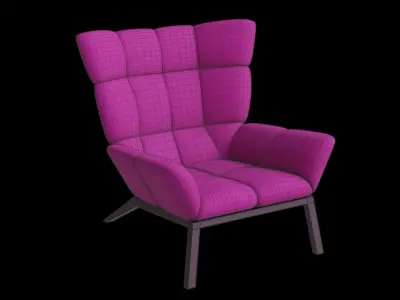 Pink Next Generation Technology Chair Low-poly 3D model