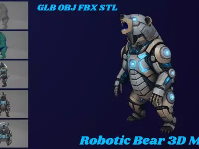 Robotic Bear - High Poy 3D model