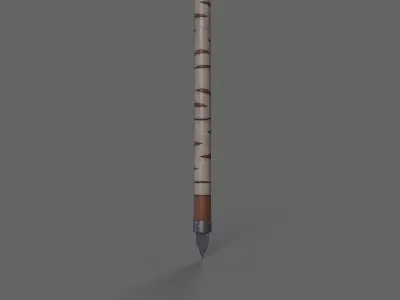 PBR Polearm V3c Low-poly 3D model