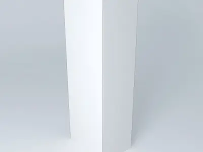 Simple white wardrobe  Free 3D model