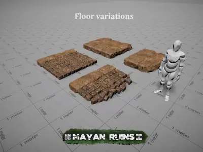 Mayan Ruins Low-poly 3D model