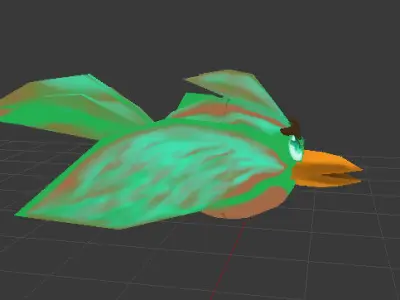 Dracon85 Anime Bird Low-poly 3D model