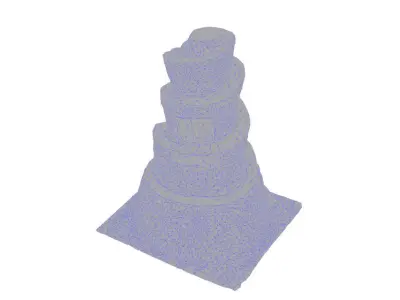 Historic totem helicoid shape 3D model