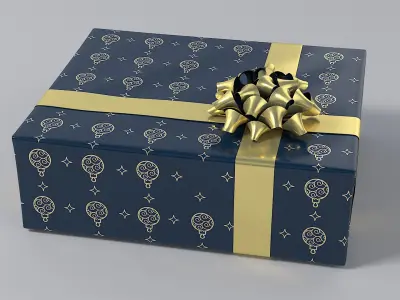 Realistic Christmas Present 08 3D model