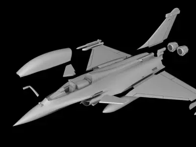 DASSAULT RAFALE Scale 1-48 Landing Mode Stl Files Print Ready  3D print model