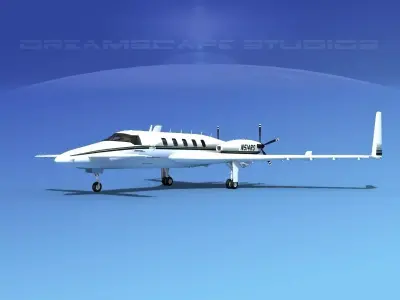 Beechcraft Starship 2000 T03 3D model