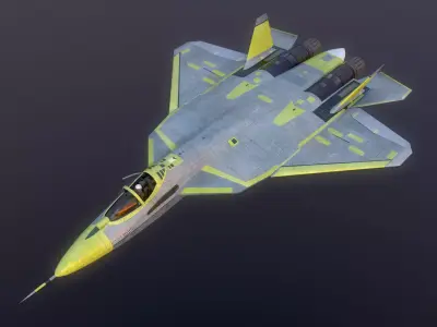 Sukhoi Su-57 Sukhoi PAK FA Multi-role heavy Fighter I-21 3D model