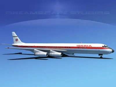 Douglas DC-8-63 Iberia 3D model